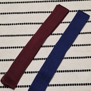 Banana Republic Burgundy and Blue Knit Ties